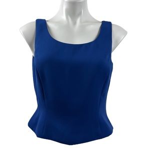 Tahari Petite Sleveless Blouse. Size 6P. NWT. Color Blue.